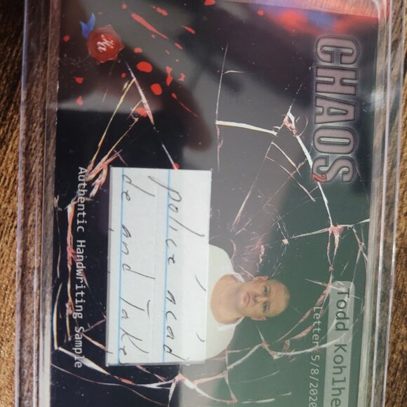 2024 Historic Autographs Chaos 2 Handwriting Todd Kohlhepp Relic 5-8-2020 Police - Picture 4 of 4